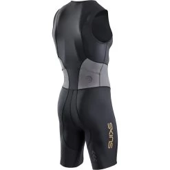 SKINS TRI Brand SleeveLess Tri Suit - Black/Carbon -Aqua Fit Shop skins tri brand sleeveless tri suit black carbon 2 1391905