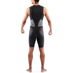 SKINS TRI Brand SleeveLess Tri Suit - Black/Carbon -Aqua Fit Shop skins tri brand sleeveless tri suit black carbon 7 1391910