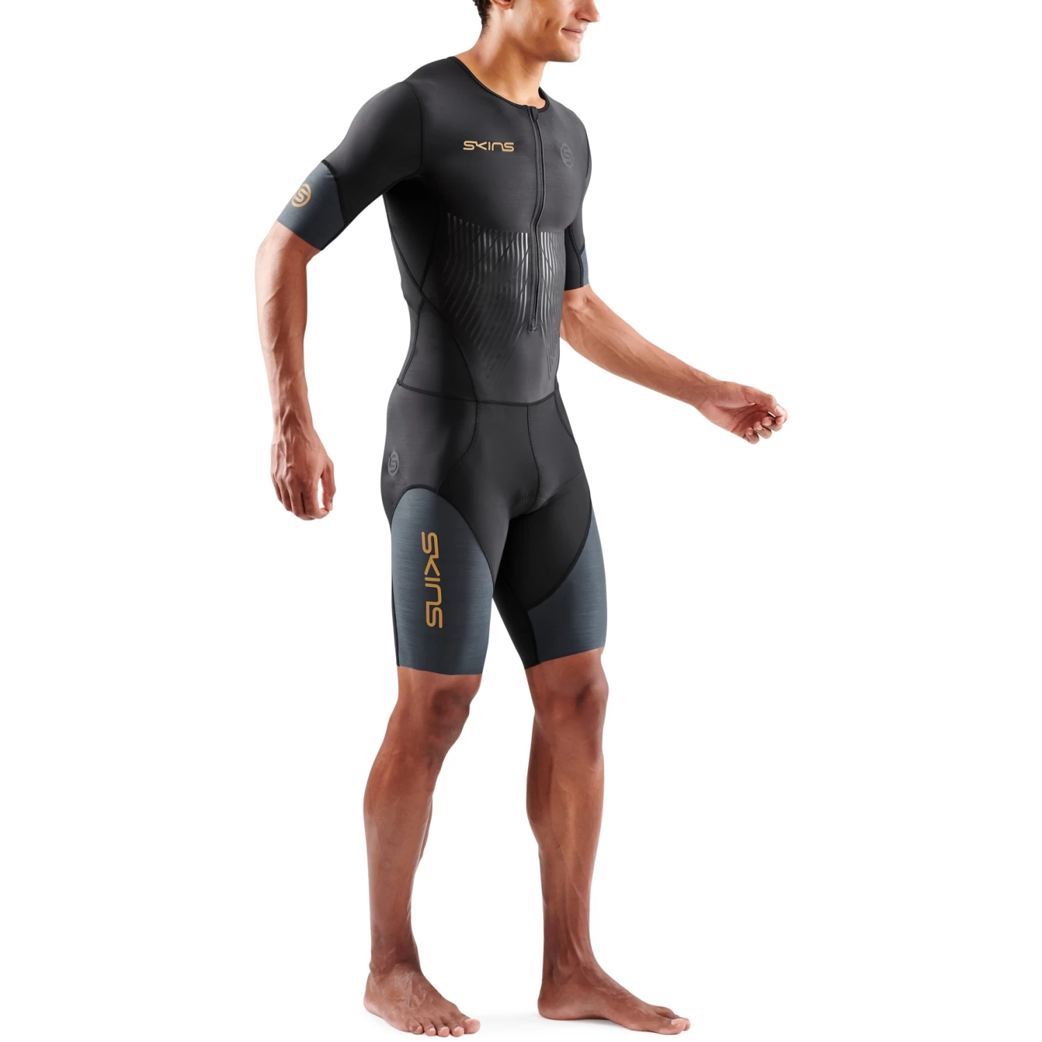 SKINS TRI Elite Short Sleeve Tri Suit - Black/Carbon 7 SKINS TRI Elite Short Sleeve Tri Suit - Black/Carbon - Image 5