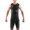 SKINS TRI Elite SleeveLess Tri Suit - Black/Carbon -Aqua Fit Shop skins tri elite sleeveless tri suit black carbon 1 1495457
