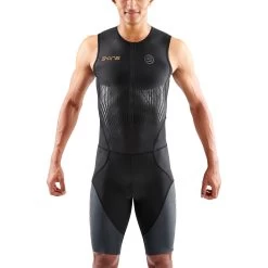 SKINS TRI Elite SleeveLess Tri Suit - Black/Carbon