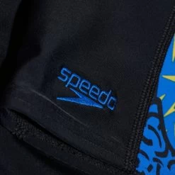 Speedo Allover Panel Jammer Boys - Black/blue Flame/bright Yellow/fluo Green -Aqua Fit Shop speedo allover panel jammer boys black blue flame bright yellow fluo green 13 1426079