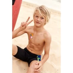 Speedo Allover Panel Jammer Boys - Black/blue Flame/bright Yellow/fluo Green -Aqua Fit Shop speedo allover panel jammer boys black blue flame bright yellow fluo green 4 1426083