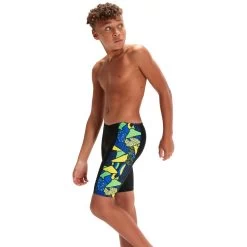 Speedo Allover Panel Jammer Boys - Black/blue Flame/bright Yellow/fluo Green -Aqua Fit Shop speedo allover panel jammer boys black blue flame bright yellow fluo green 9 1426088