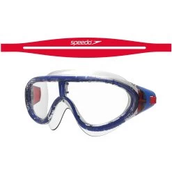 Speedo BioFUSE Rift Junior Lava Red/Beautiful Blue/Clear Swimming Goggle