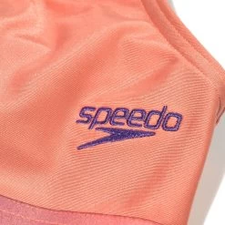 Speedo Contrast Band 2 Piece Girls Bikini - Soft Coral/miami Lilac -Aqua Fit Shop speedo contrast band 2 piece girls bikini soft coral miami lilac 9 1424907