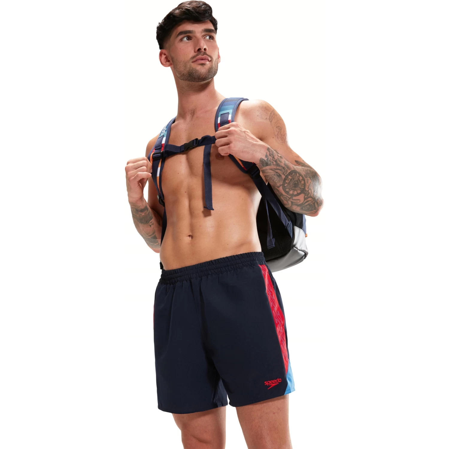 Speedo Hyper Boom Splice 16" Watershort - True Navy/fed Red/beach Blue 9 Speedo Hyper Boom Splice 16" Watershort - True Navy/fed Red/beach Blue - Image 7