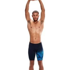 Speedo Hyper Boom V-Cut Jammer - True Navy/Blue Flame/Pool -Aqua Fit Shop speedo hyper boom v cut jammer true navy blue flame pool 7 1516718