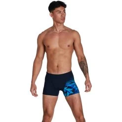 Speedo Mens Hyper Boom V-Cut Aquashort - Navy/Blue 24 Speedo Mens Hyper Boom V-Cut Aquashort - Navy/Blue -Aqua Fit Shop speedo hyperboom v cut aquashort true navy blue flame pool 8 1302464