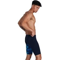 Speedo Hyper Boom V-Cut Jammer - True Navy/Blue Flame/Pool -Aqua Fit Shop speedo hyperboom v cut jammer true navy blue flame pool 10 1302498