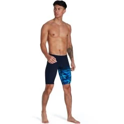 Speedo Hyper Boom V-Cut Jammer - True Navy/Blue Flame/Pool -Aqua Fit Shop speedo hyperboom v cut jammer true navy blue flame pool 5 1302493