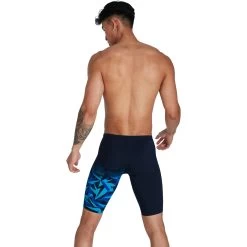 Speedo Hyper Boom V-Cut Jammer - True Navy/Blue Flame/Pool -Aqua Fit Shop speedo hyperboom v cut jammer true navy blue flame pool 9 1302497