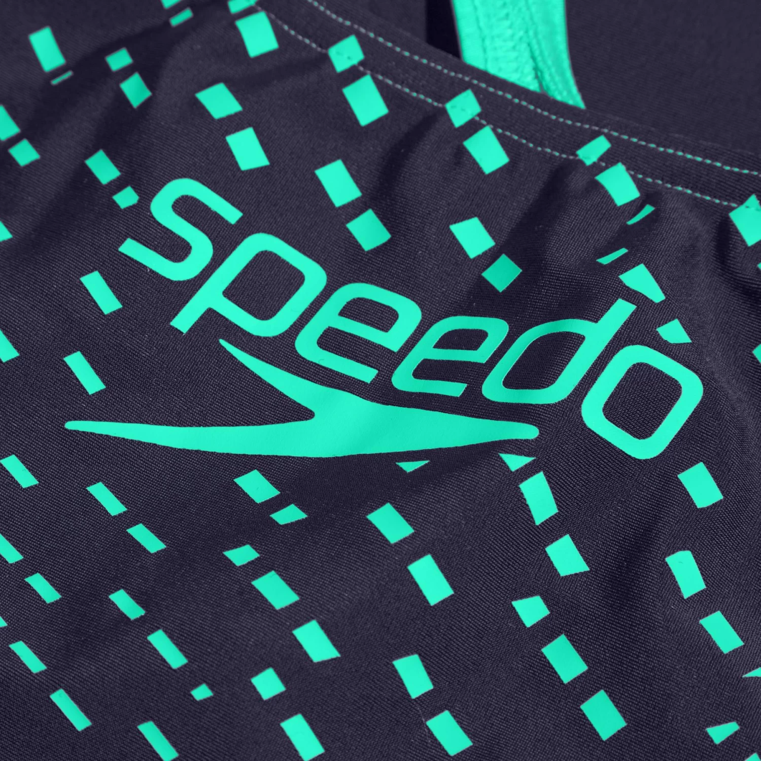 Speedo Medley Logo 1 Piece Bathing Suit - True Navy/Green Glow 11 Speedo Medley Logo 1 Piece Bathing Suit - True Navy/Green Glow - Image 9