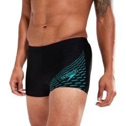 Speedo Medley Logo Aquashort - Black/aquarium -Aqua Fit Shop speedo medley logo aquashort black aquarium 2 1427444