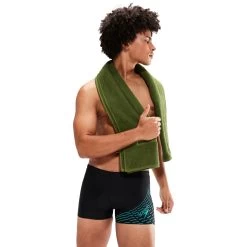 Speedo Medley Logo Aquashort - Black/aquarium -Aqua Fit Shop speedo medley logo aquashort black aquarium 6 1427448