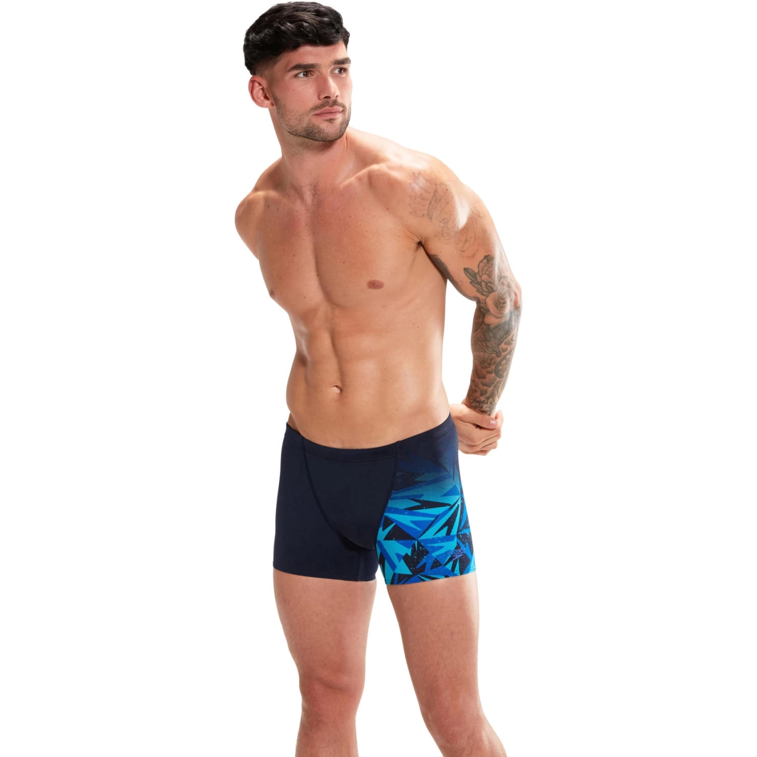 Speedo Mens Hyper Boom V-Cut Aquashort - Navy/Blue 9 Speedo Mens Hyper Boom V-Cut Aquashort - Navy/Blue - Image 7