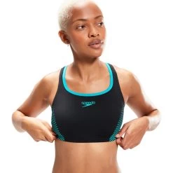 Speedo Placement 2 Piece Women's Bikini - Black/chroma Blue/aquarium -Aqua Fit Shop speedo placement 2 piece womens bikini black chroma blue aquarium 3 1427263