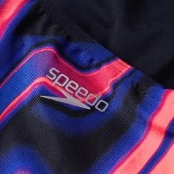 Speedo Placement Digital Powerback Bathing Suit - Black/phoenix Red/blue Flame/ultraviolet -Aqua Fit Shop speedo placement digital powerback bathing suit black phoenix red blue flame ultraviolet 12 1302842