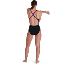 Speedo Placement Digital Powerback Bathing Suit - Black/phoenix Red/blue Flame/ultraviolet -Aqua Fit Shop speedo placement digital powerback bathing suit black phoenix red blue flame ultraviolet 6 1302836