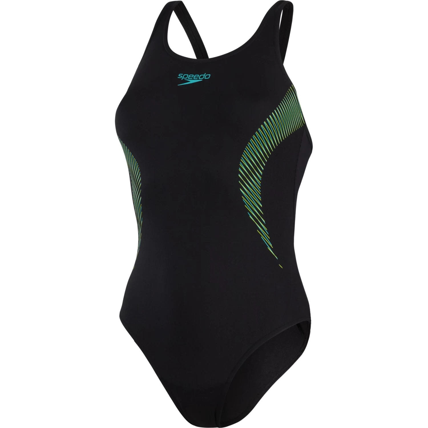 Speedo Placement Muscleback Bathing Suit - Black/tile/atomic Lime 4 Speedo Placement Muscleback Bathing Suit - Black/tile/atomic Lime - Image 2