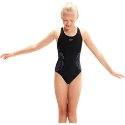 Speedo Placement Muscleback Girls Bathing Suit - Black/rose Violet/bondi Blue -Aqua Fit Shop speedo placmement muscleback girls bathing suit black rose violet bondi blue 7 1425829