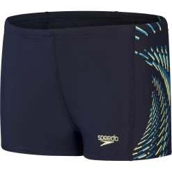 Speedo Plastisol Placement Aquashort Boys - True Navy/bondi Blue/spritz