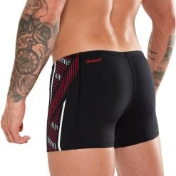 Speedo Tech Panel Aquashort - Black/fed Red/white 19 Speedo Tech Panel Aquashort - Black/fed Red/white -Aqua Fit Shop speedo tech panel aquashort black fed red white 2 1427800