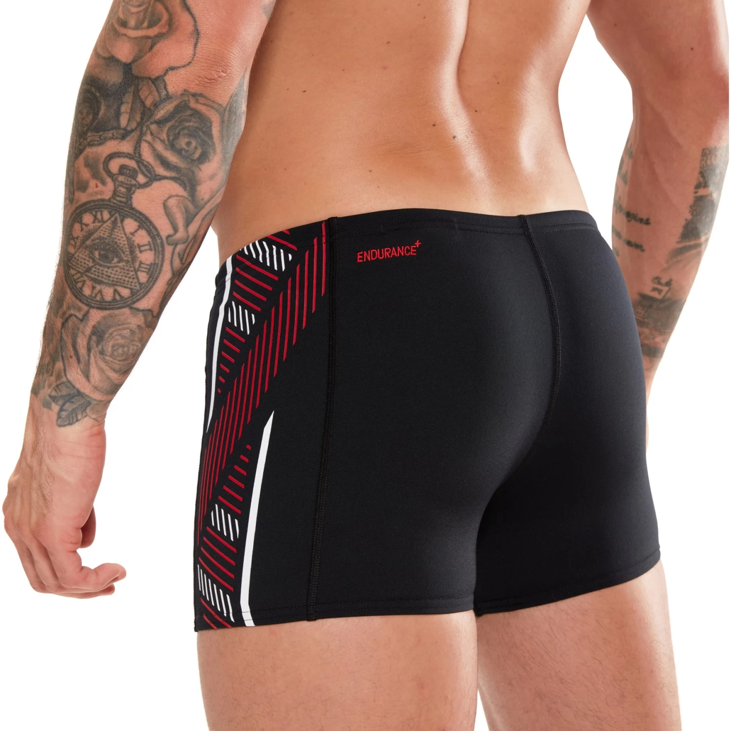Speedo Tech Panel Aquashort - Black/fed Red/white 11 Speedo Tech Panel Aquashort - Black/fed Red/white - Image 9