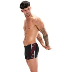 Speedo Tech Panel Aquashort - Black/fed Red/white 16 Speedo Tech Panel Aquashort - Black/fed Red/white -Aqua Fit Shop speedo tech panel aquashort black fed red white 4 1427802