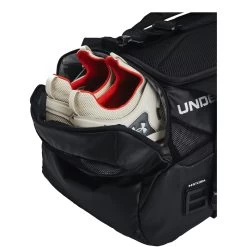 Under Armour UA Contain Duo SM Backpack Duffle - Black / Metallic Silver -Aqua Fit Shop under armour ua contain duo sm backpack duffle black 4 1472739