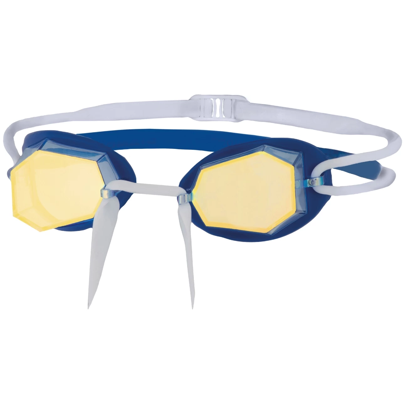 Zoggs Diamond Mirror Swim Goggles - Blue/White/Mirrored Gold 3 Zoggs Diamond Mirror Swim Goggles - Blue/White/Mirrored Gold