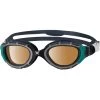 Zoggs Predator Flex Swimming Goggles - Polarized Ultra Copper Lenses - Small Fit - Black/Green -Aqua Fit Shop zoggs predator flex swimming goggles polarized ultra copper lenses regular fit black green 2 1385482
