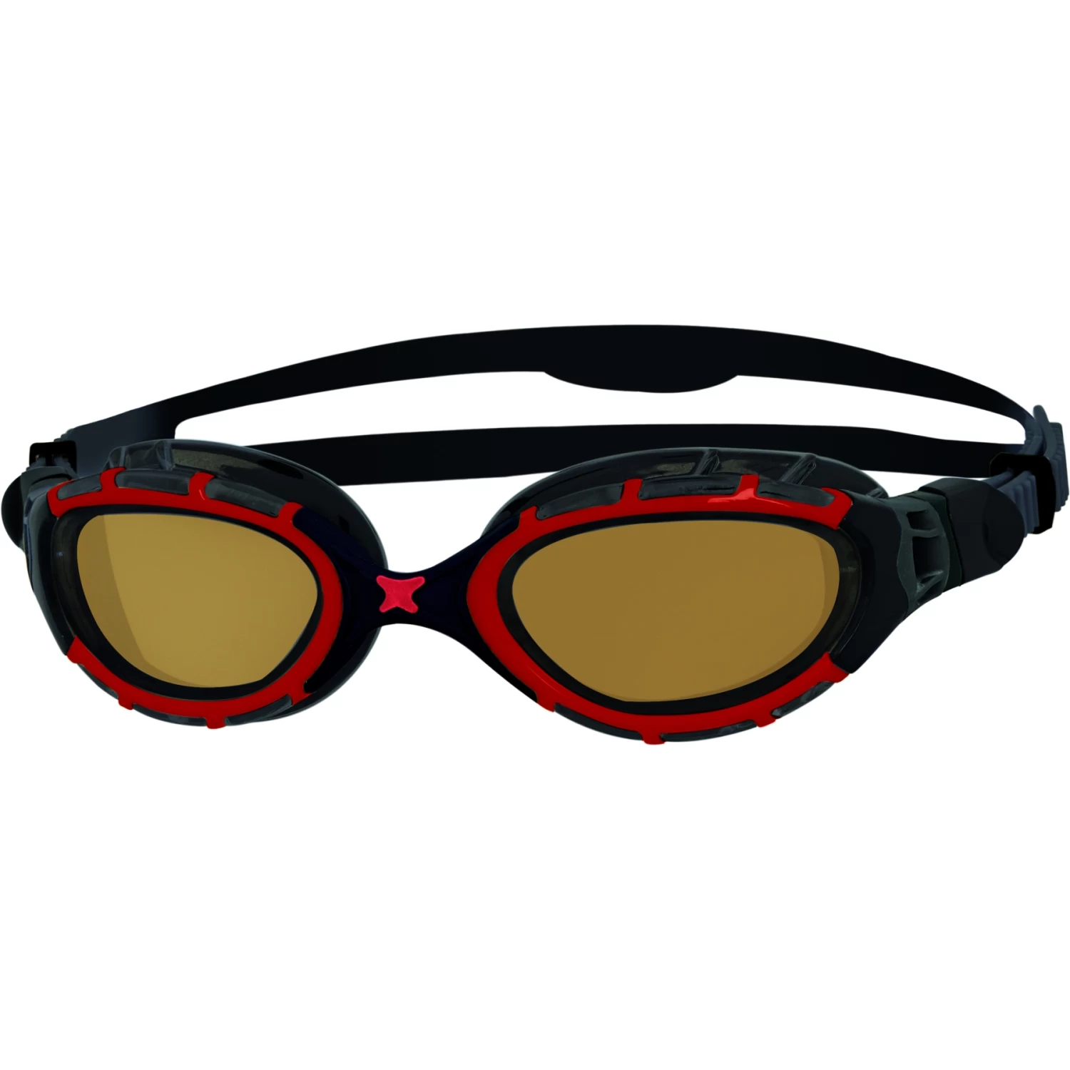 Zoggs Predator Flex Swimming Goggles - Polarized Ultra Copper Lenses - Small Fit - Red/Black 3 Zoggs Predator Flex Swimming Goggles - Polarized Ultra Copper Lenses - Small Fit - Red/Black