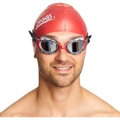 Zoggs Predator Flex Titanium Swimming Goggles - Mirror Lenses - Small Fit - Black/Red -Aqua Fit Shop zoggs predator flex titanium swimming goggles mirror lenses regular fit black red 10 1386166