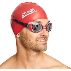Zoggs Predator Flex Titanium Swimming Goggles - Mirror Lenses - Small Fit - Black/Red -Aqua Fit Shop zoggs predator flex titanium swimming goggles mirror lenses regular fit black red 11 1386168