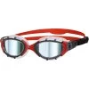 Zoggs Predator Flex Titanium Swimming Goggles - Mirror Lenses - Small Fit - Black/Red -Aqua Fit Shop zoggs predator flex titanium swimming goggles mirror lenses regular fit black red 2 1386157
