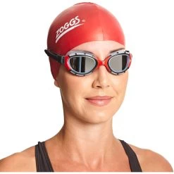 Zoggs Predator Flex Titanium Swimming Goggles - Mirror Lenses - Small Fit - Black/Red -Aqua Fit Shop zoggs predator flex titanium swimming goggles mirror lenses regular fit black red 8 1386163