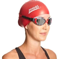 Zoggs Predator Flex Titanium Swimming Goggles - Mirror Lenses - Small Fit - Black/Red -Aqua Fit Shop zoggs predator flex titanium swimming goggles mirror lenses regular fit black red 9 1386165