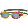 Zoggs Predator Junior Swimming Goggles - Orange & Red/grey & Green/tint