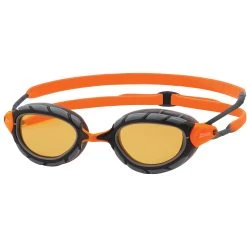 Zoggs Predator Swimming Goggles - Polarized Ultra Copper Lenses - Small Fit - Grey/Orange