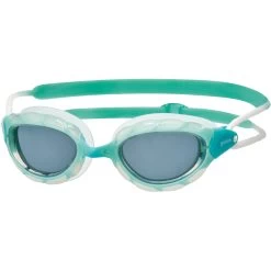 Zoggs Predator Swimming Goggles - Tint Smoke Lenses - Regular Fit - Green/Clear