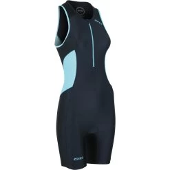 Zone3 Women's Activate Trisuit - Black/turquoise -Aqua Fit Shop zone women activate trisuit black turquoise 3 1461235