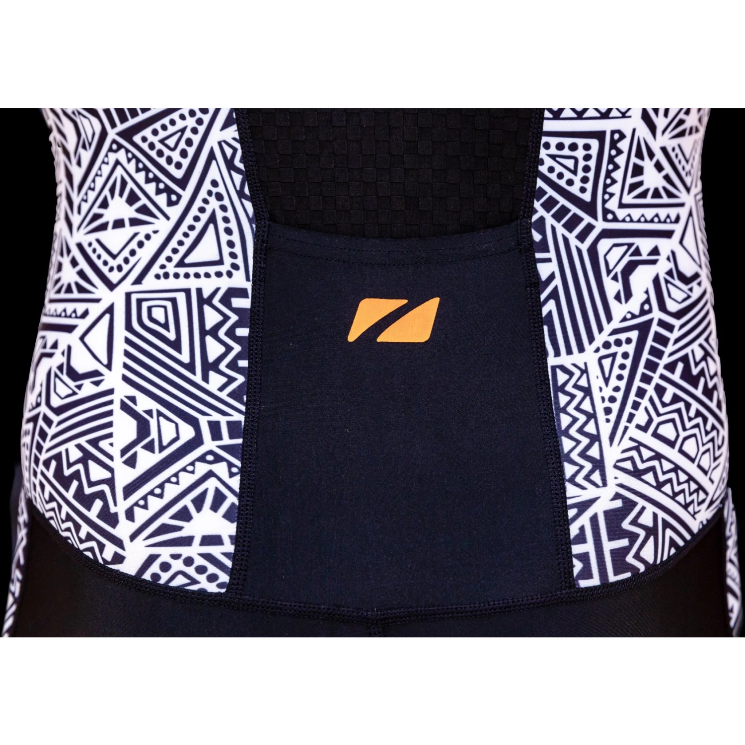 Zone3 Men's Activate Plus Kona Speed Short Sleeve Full Zip Trisuit - Black/white/orange 9 Zone3 Men's Activate Plus Kona Speed Short Sleeve Full Zip Trisuit - Black/white/orange - Image 7