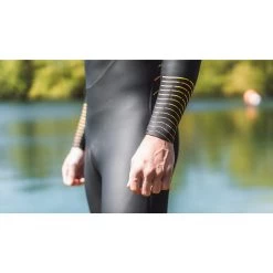 Zone3 Men's Aspect Thermal Breaststroke Wetsuit - Black/Orange/Yellow -Aqua Fit Shop zone3 mens aspect thermal breaststroke wetsuit black orange yellow 6 1074228