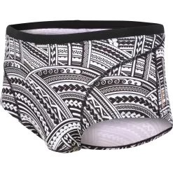 Zone3 Men's Kona Speed Brief Shorts - Tribal Print - Black/white/orange