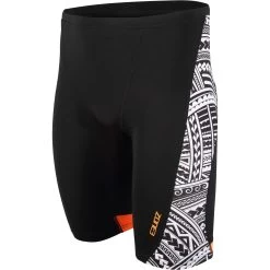 Zone3 Men's Kona Speed Jammers - Tribal Print - Black/white/orange