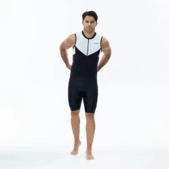Zone3 Men's Lava Long Distance Tri Suit - Black/white/red -Aqua Fit Shop zone3 mens lava long distance tri suit black white red 3 978548