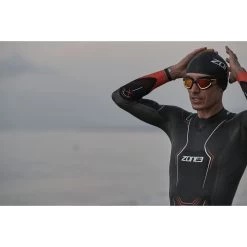 Zone3 Men's Vanquish-X Wetsuit - Black/orange -Aqua Fit Shop zone3 mens vanquish x wetsuit black orange 11 1196003