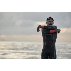 Zone3 Men's Vanquish-X Wetsuit - Black/orange -Aqua Fit Shop zone3 mens vanquish x wetsuit black orange 15 1196009