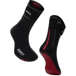 Zone3 Neoprene Heat-Tech Warmth Swim Socks - Black/red/white
